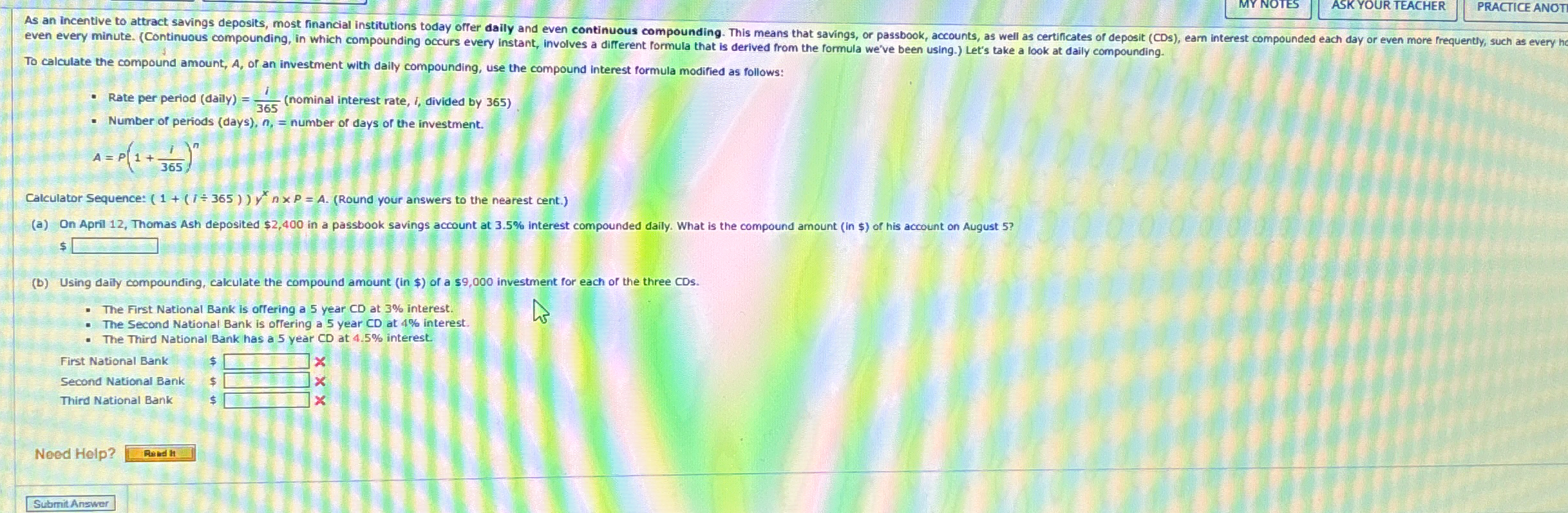 MY NOTES ASK YOUR TEACHER PRACTICE ANOT As an incentive to attract