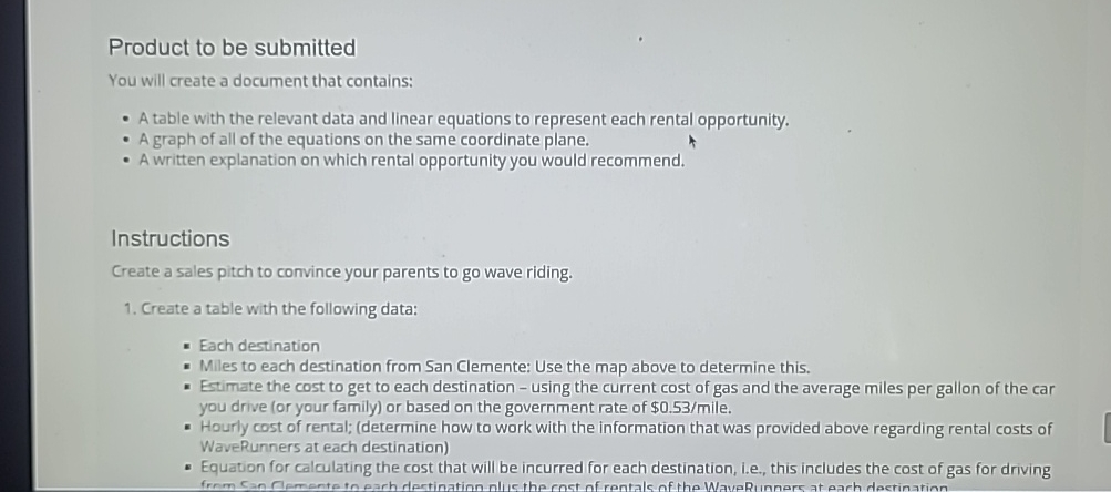 Product to be submitted You will create a document that contains: A