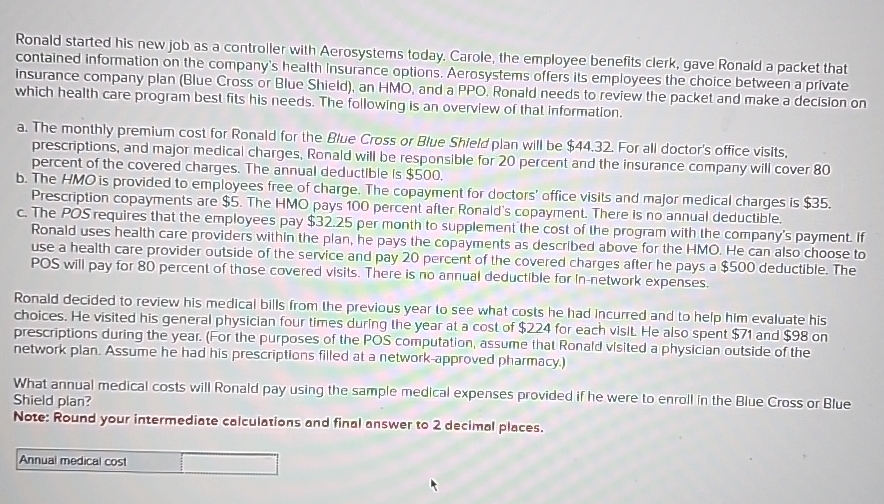 Ronald started his new job as a controller with Aerosystems today. Carole,