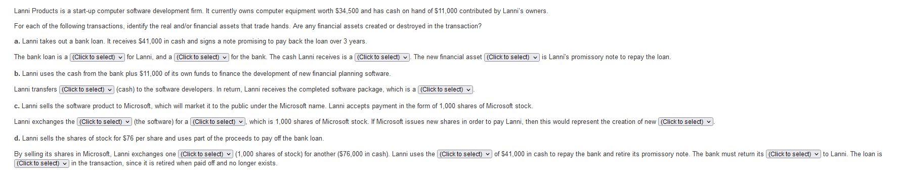 Lanni Products is a start-up computer software development firm. It currently owns