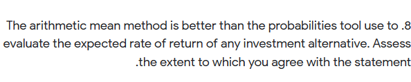 The arithmetic mean method is better than the probabilities tool use to