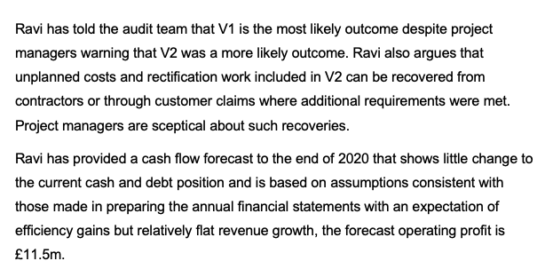 Accountant has taken over as financial director at the same time. Ravi