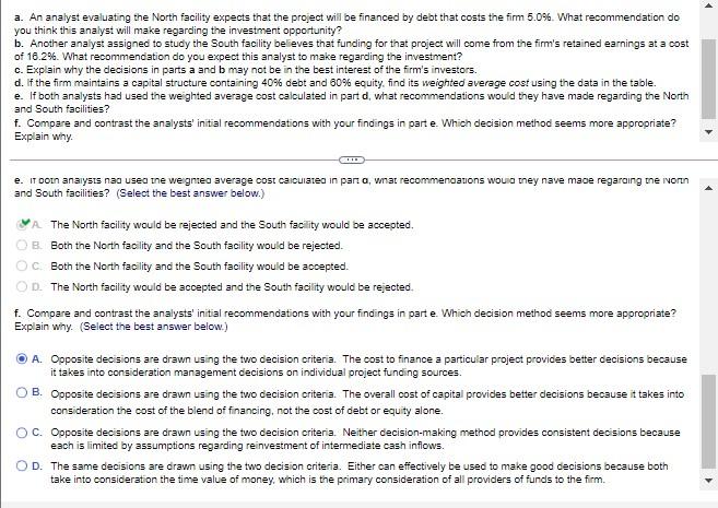 value weights shown in the following table: The cost of debt is