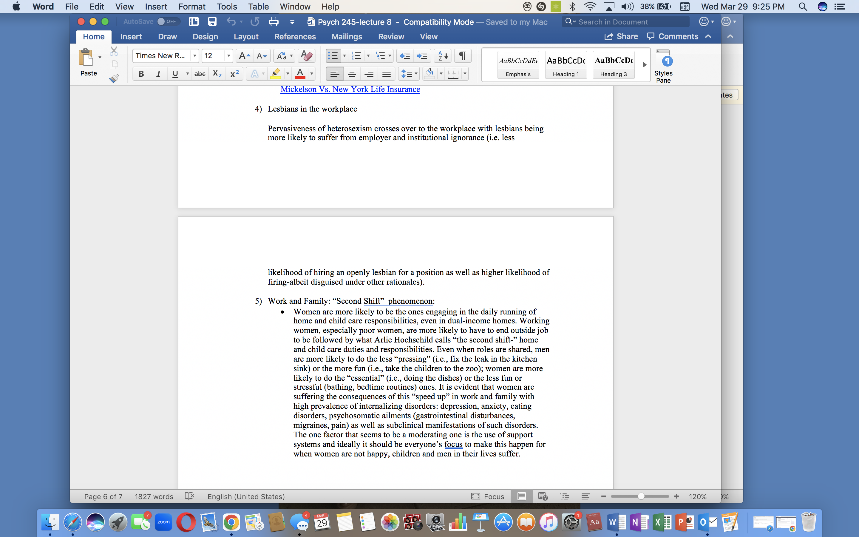 Word File Home Insert Edit View Insert Format Tools Table Window AutoSave