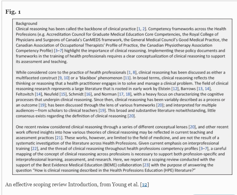 Fig. 1 Background Clinical reasoning has been called the backbone of clinical