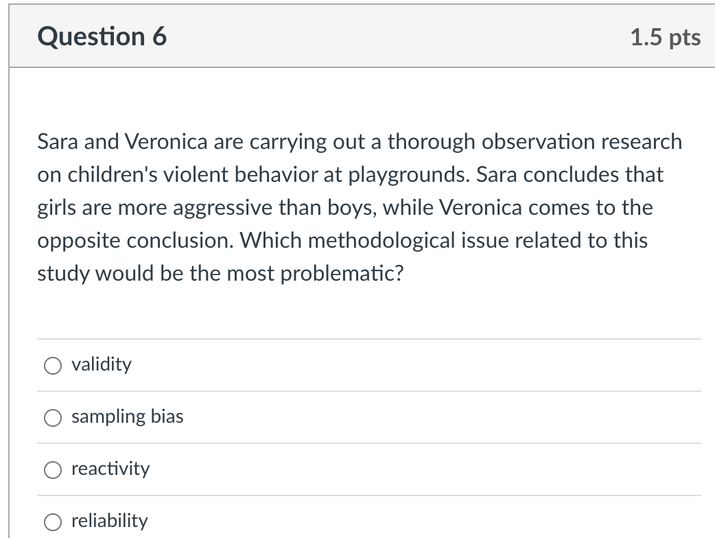 intrinsic qualitative Question 2 1.5 pts A researcher is looking for information