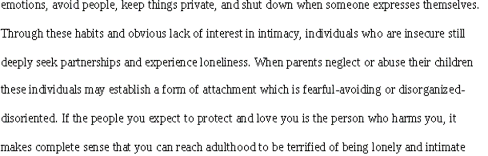 has experienced child abuse, there is a buildup of feelings that will