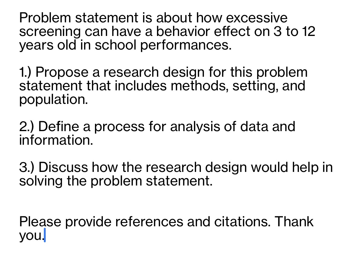 Problem statement is about how excessive screening can have a behavior effect