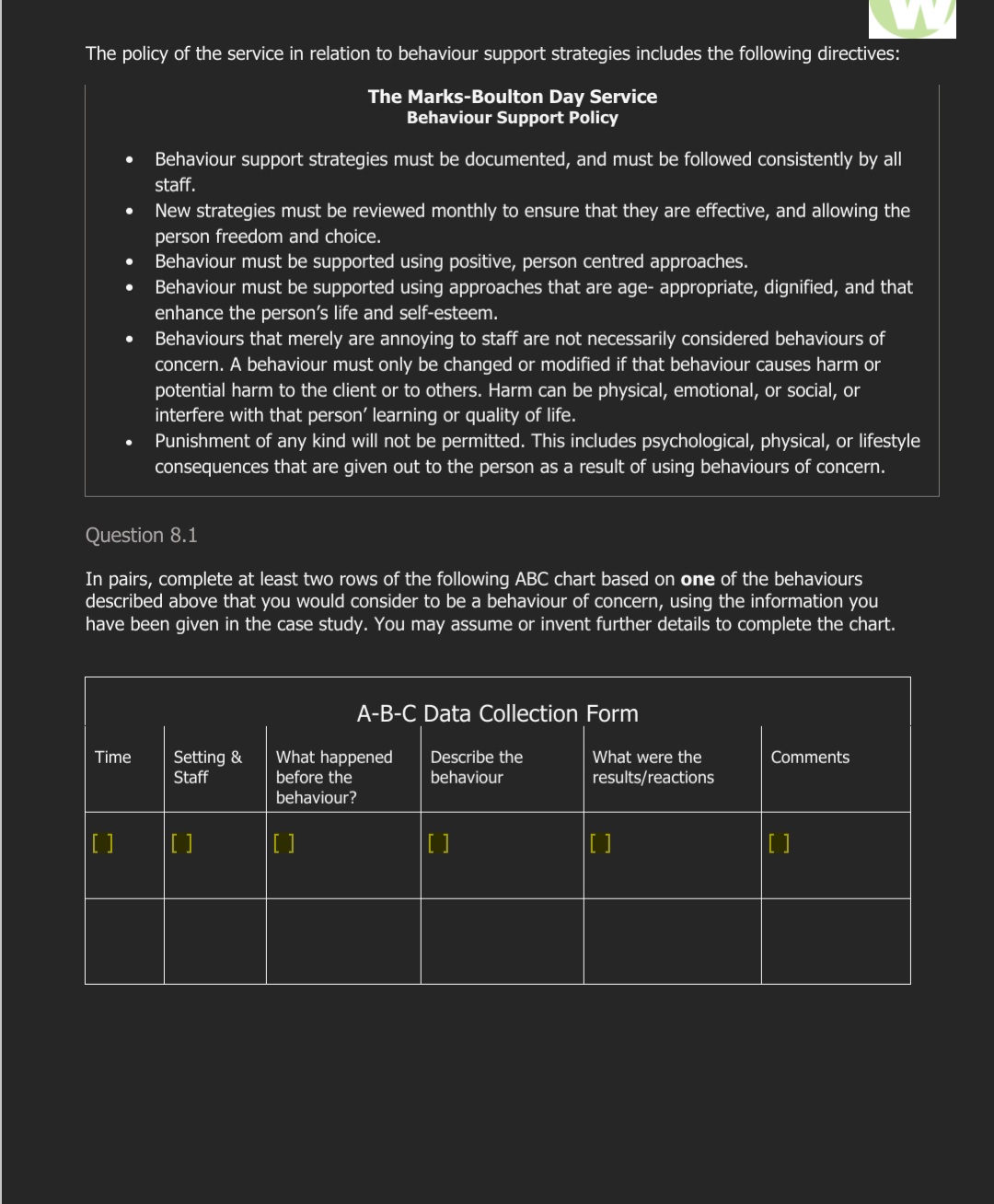 that could be used to teach Gayani a better way to obtain