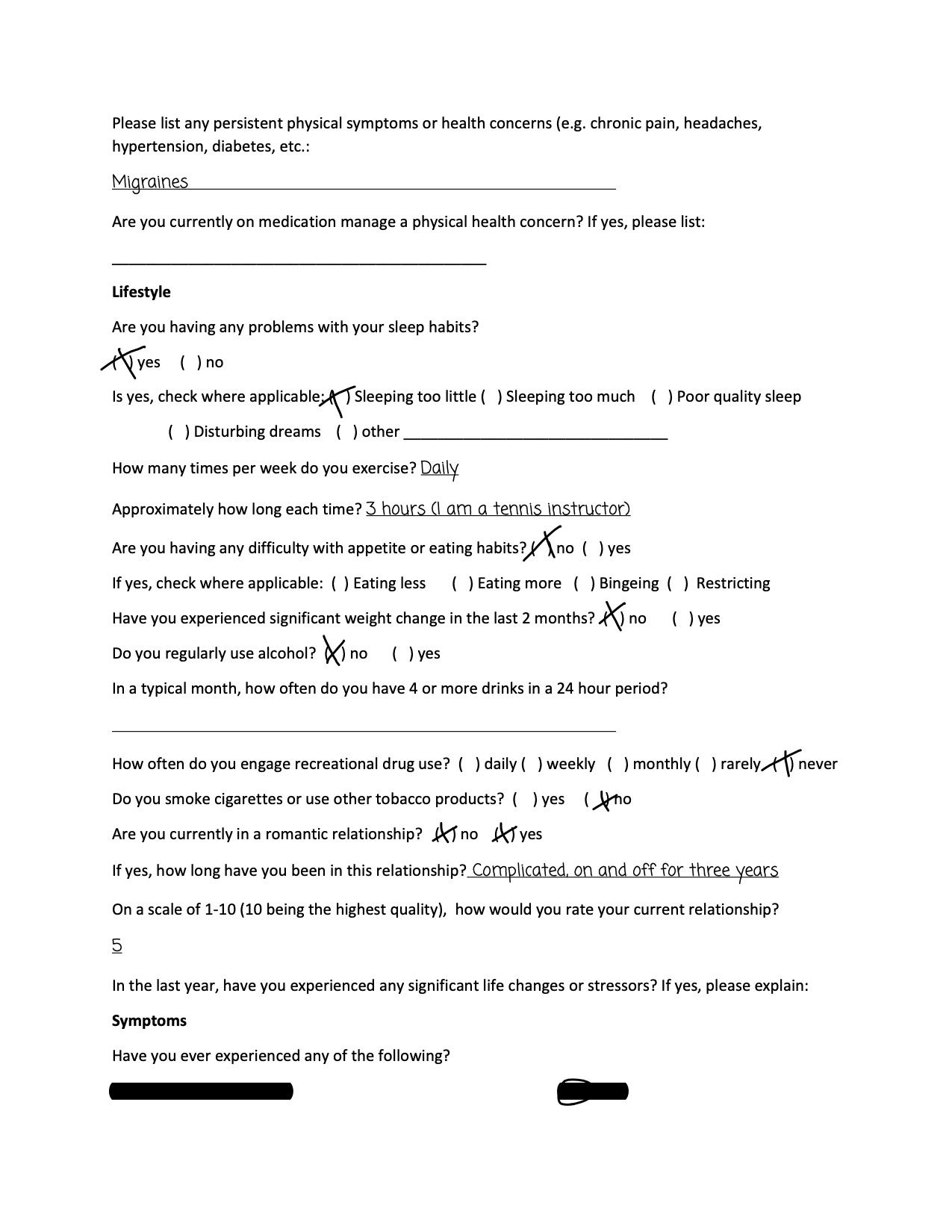 Tennis Pro Staniel was referred for an evaluation regarding depression by his