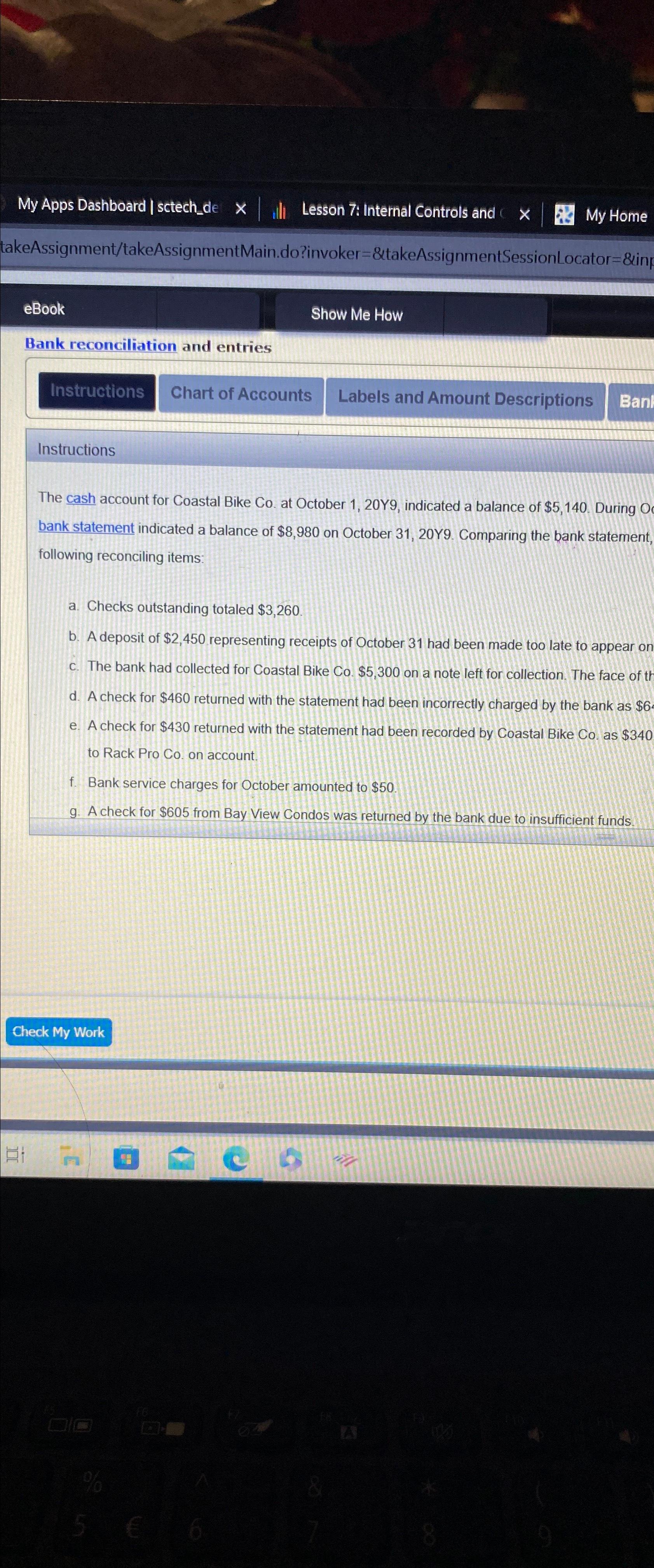 ][ My Apps Dashboard | sctech_de X Lesson 7: Internal Controls and