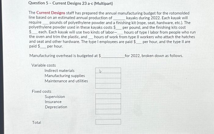 Question 5 - Current Designs 23 a-c (Multipart) The Current Designs staff