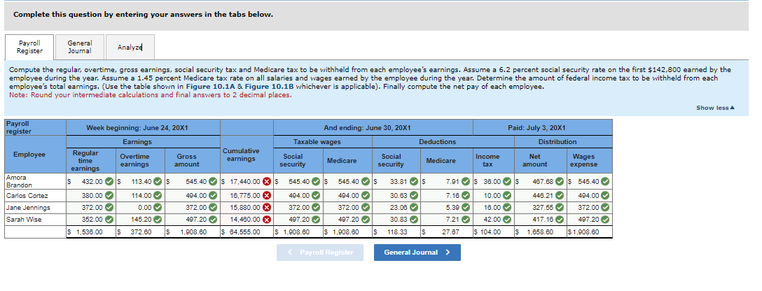 payroll transactions. LO 10-2, 10-3, 10-4, 10-5 Low Country Goods has four