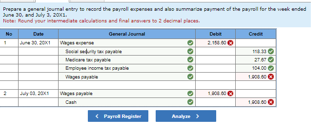 employees and pays them on an hourly basis. During the week beginning