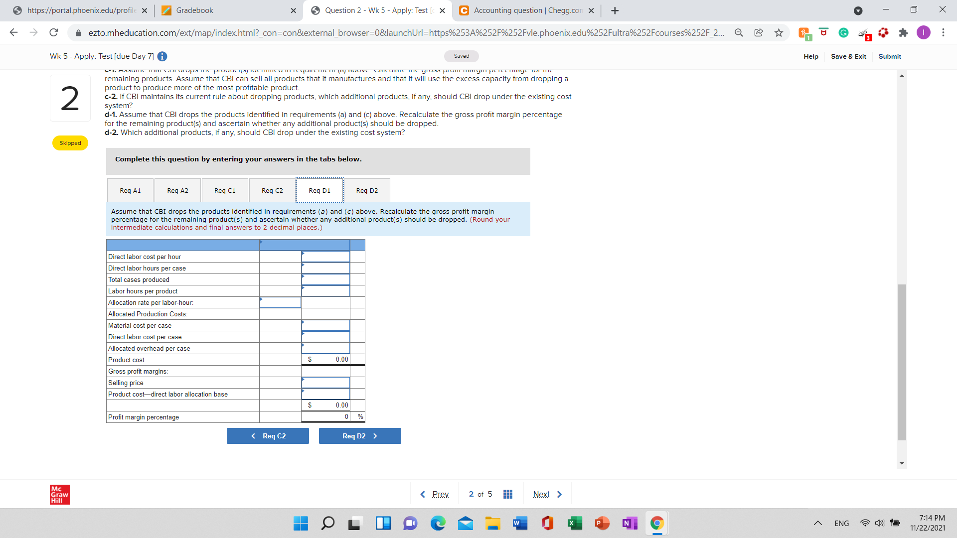 costing methods currently employed. In particular, management questions whether the overhead allocation