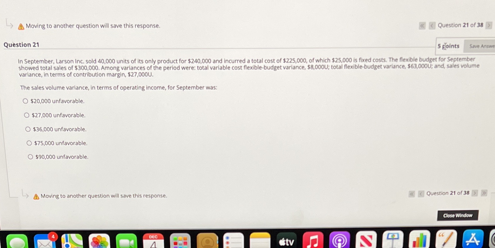 Moving to another question will save this response. Question 21 Question 21