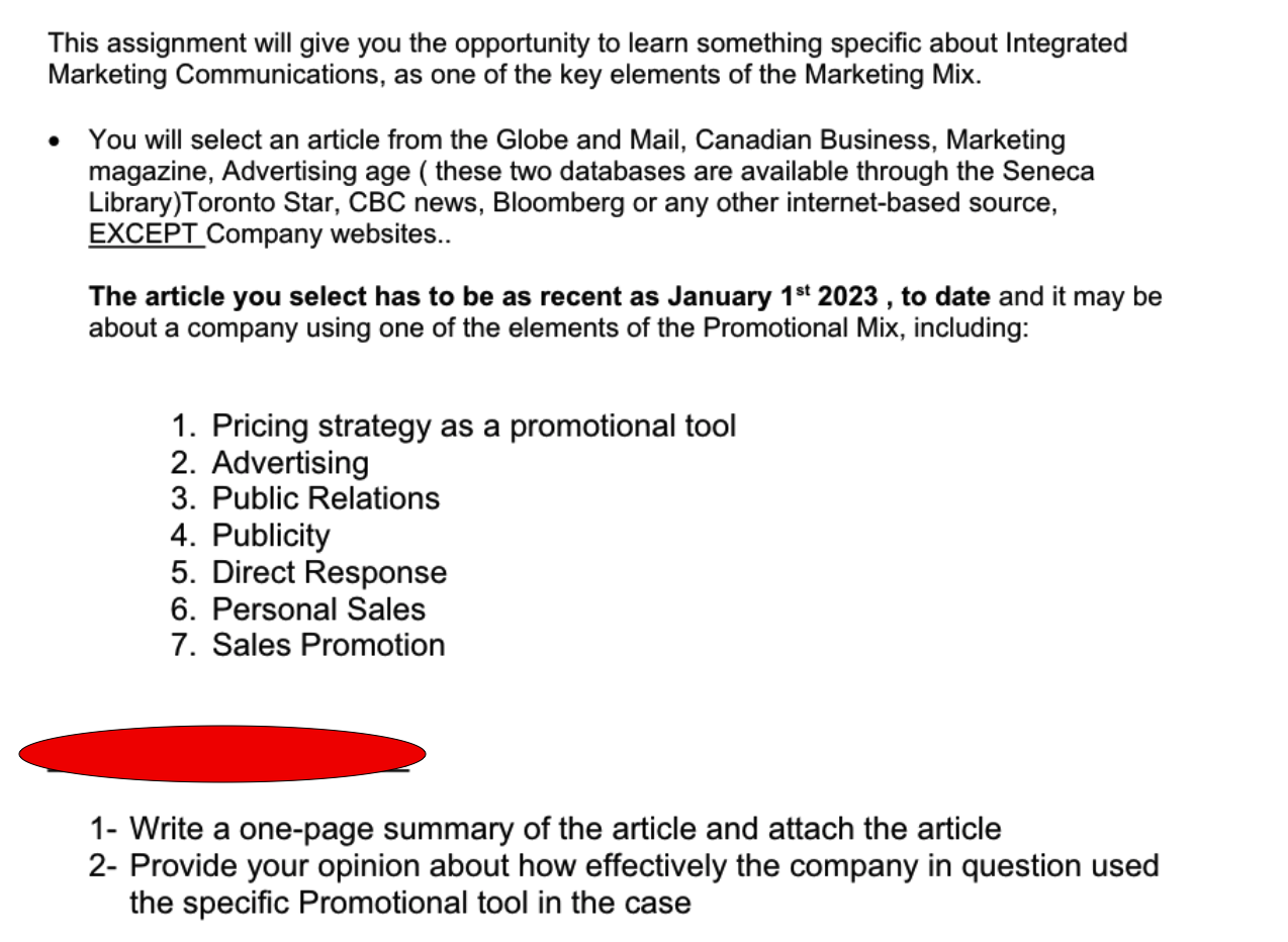 This assignment will give you the opportunity to learn something specific about