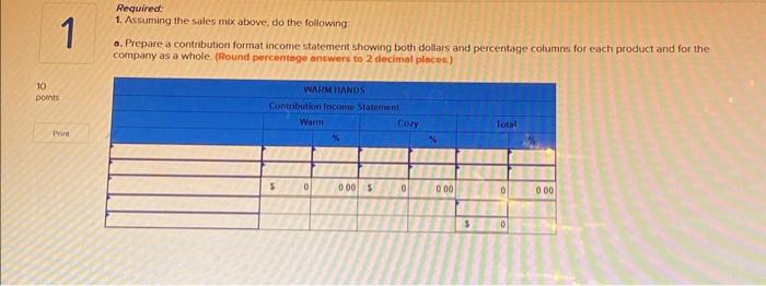 Edward Island, manufactures and sells two types of lightweight gloves for runners-