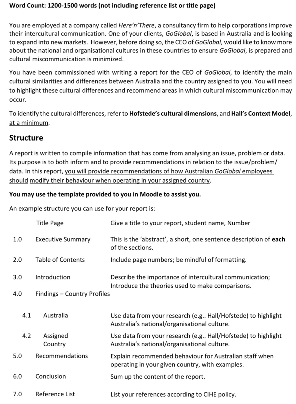 Word Count: 1200-1500 words (not including reference list or title page) You