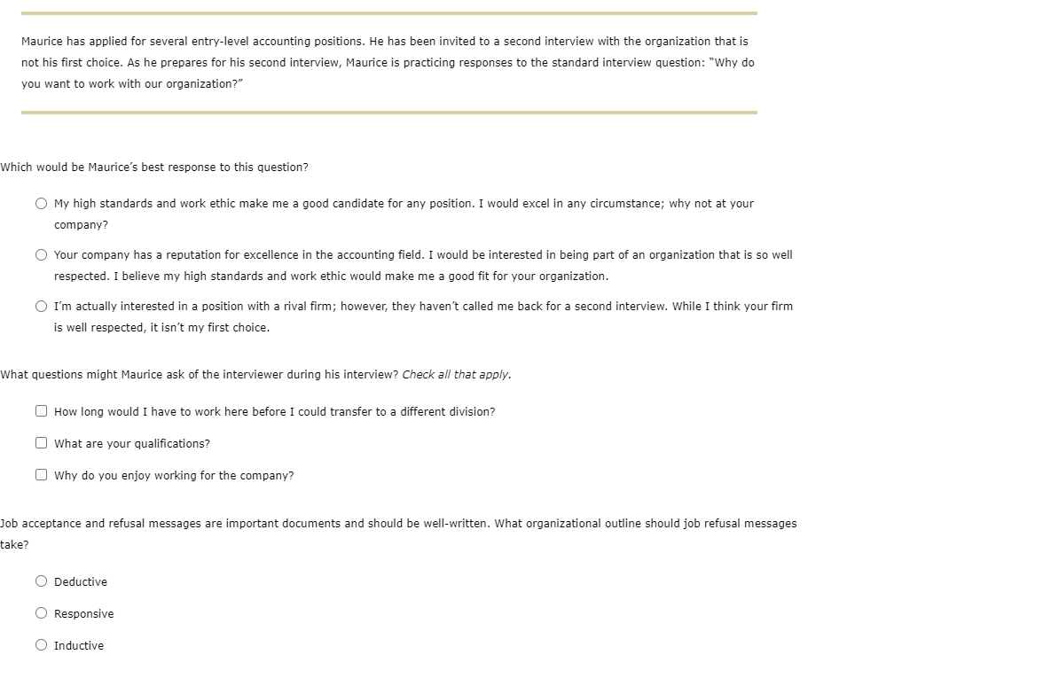 will help you perform better in interviews. These questions will test your