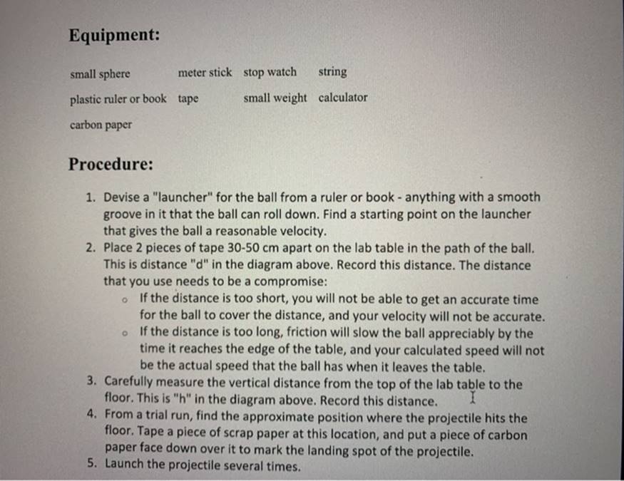 kinematics of a projectile can really predict the motion of a horizontally-launched