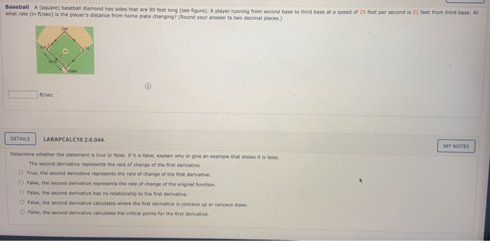 Baseball A (square) baseball diamond has sides that are 90 feet long