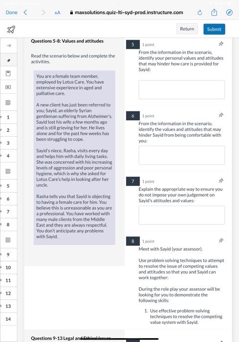 Done < AA 2 3 4 5 6 7 8 maxsolutions.quiz-lti-syd-prod.instructure.com Return