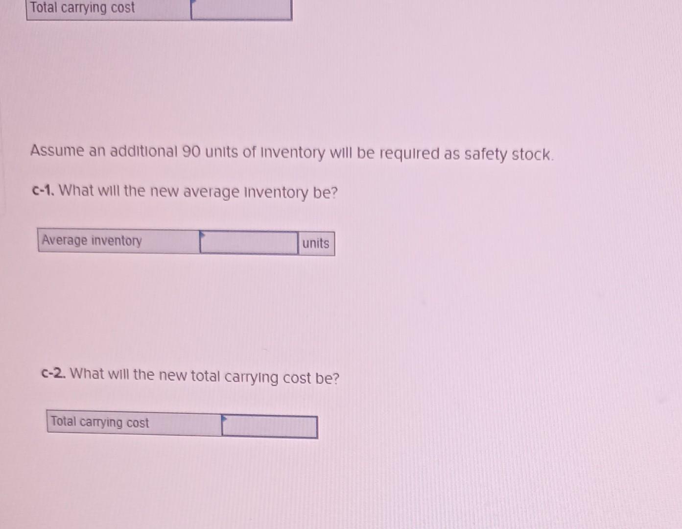 costs of $6 per unit, and an ordering cost of $9 per