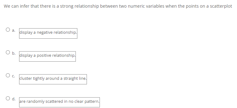 We can infer that there is a strong relationship between two numeric