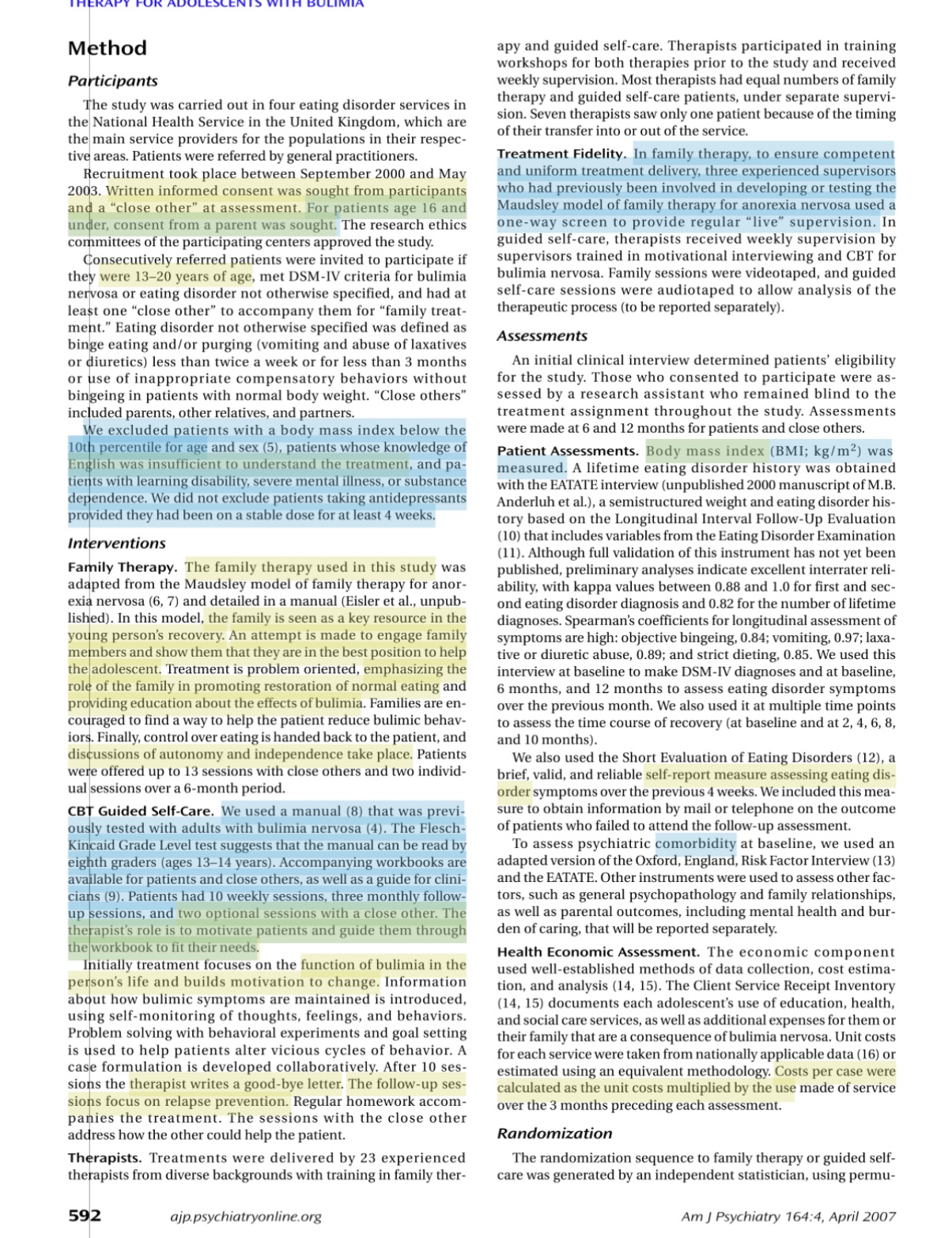 ERAPY FOR NTS WITH Method Participants The study was carried out in