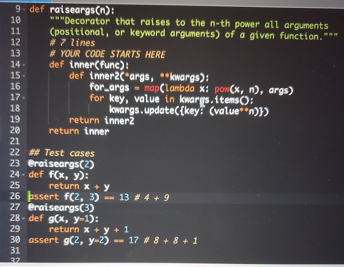 9 def raiseargs(n): 10 11 12 13 14- 15 16 17- 18