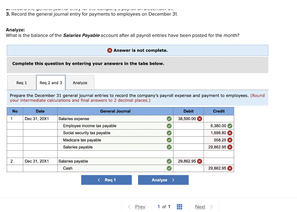 of each month. Payments made on December 31, 20X1, for amounts incurred