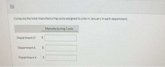 in each of its three manufacturing departments. Manufacturing overhead is applied to