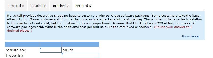 per show. Required a. Sales at past trade shows have ranged between