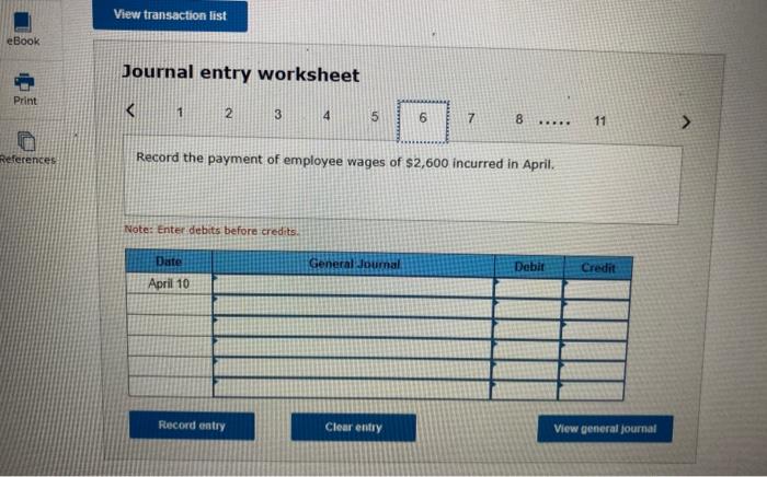 the local United Way office $5,800 for temporary services provided. 5 April