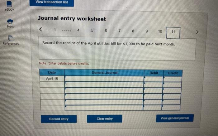 account from the local United way office billed on April 5. 11