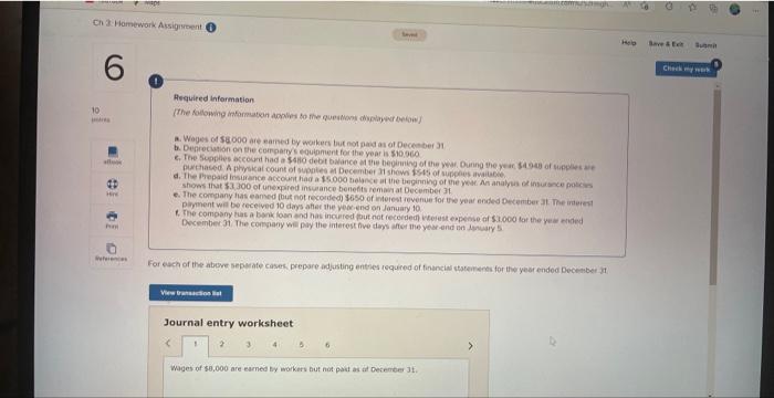 Ch 2 Homework Assignment 10 6 ED He P Seved Help Save
