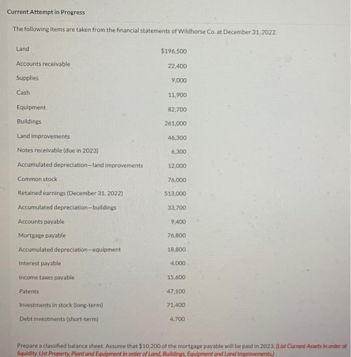 Current Attempt in Progress The following items are taken from the financial