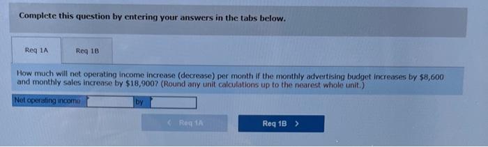 and Volume [LO5-4] [The following information applies to the questions displayed below)