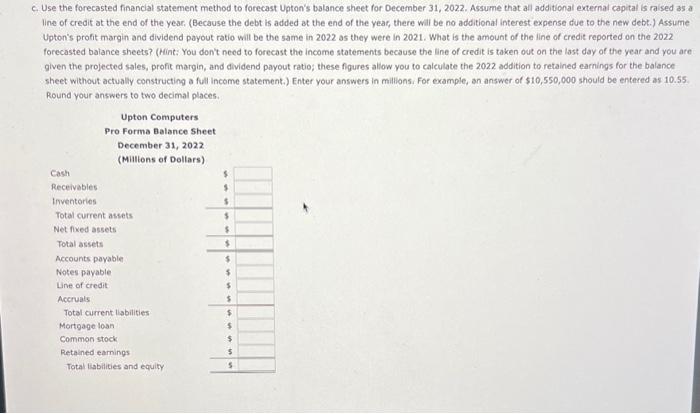 them set up the new computers Upton's balance sheet as of December