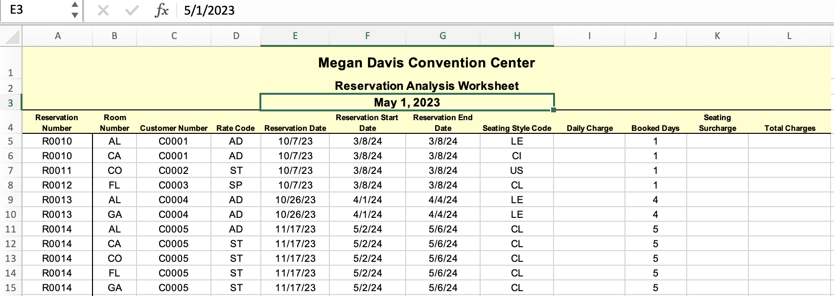 determined by using the Room Number and Rate Code to lookup the