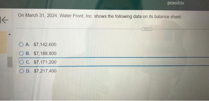 Inc. shows the following data on its balance sheet: Stockholders' Equity Common