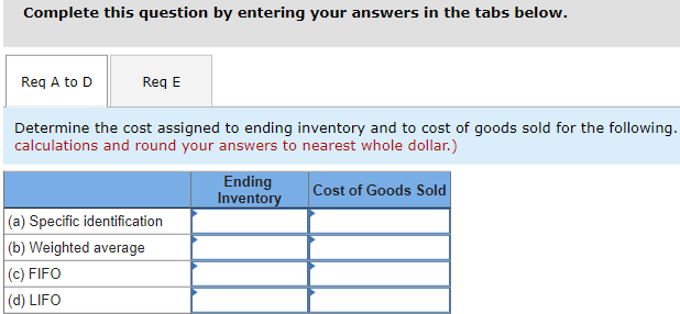 company uses a periodic inventory system, and its ending inventory consists of