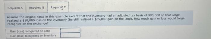 the character of the gain? What would be Jorge's tax basis in