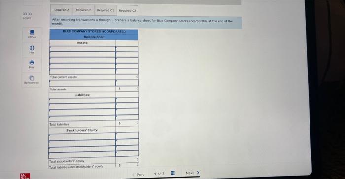 The firm was organized and the stockholders invested cash of $30,000. b.