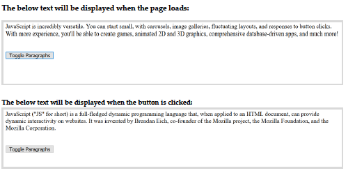 that, when applied to an HTML document, can provide dynamic interactivity on