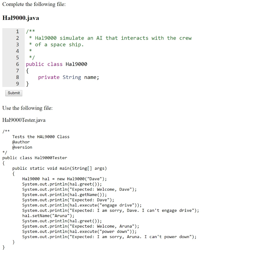 a fictional character in Arthur C. Clarke's 2001: A Space Odyssey. HAL