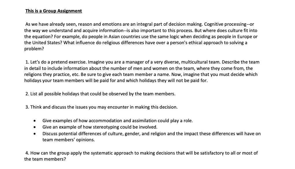 This is a Group Assignment As we have already seen, reason and