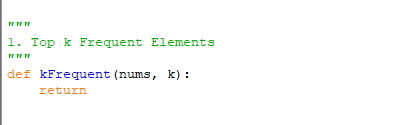 a non-negative integer k, find the k most frequent elements in the