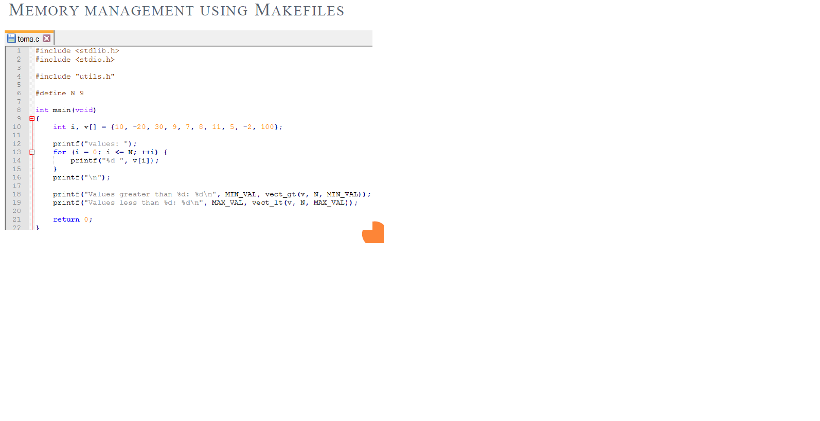 MAX_VAL 3 3 4 int vect_gt (int*, int, int); 5 int vect_lt